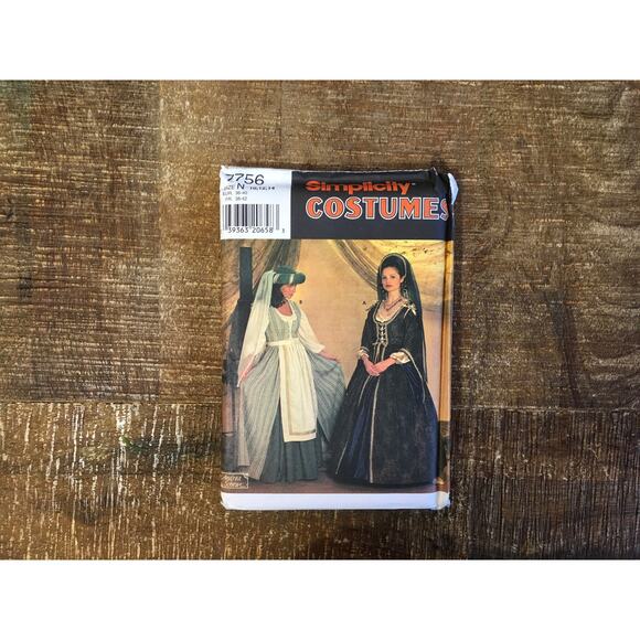 Simplicity Sewing Pattern 7756 Costume Womens Tudor Anne Boleyn 10-14 UNCUT - Picture 1 of 3
